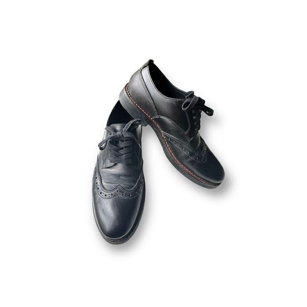 Coach Bleecker Wing Derby Dress Shoes Black Leather Wingtip Size 10D